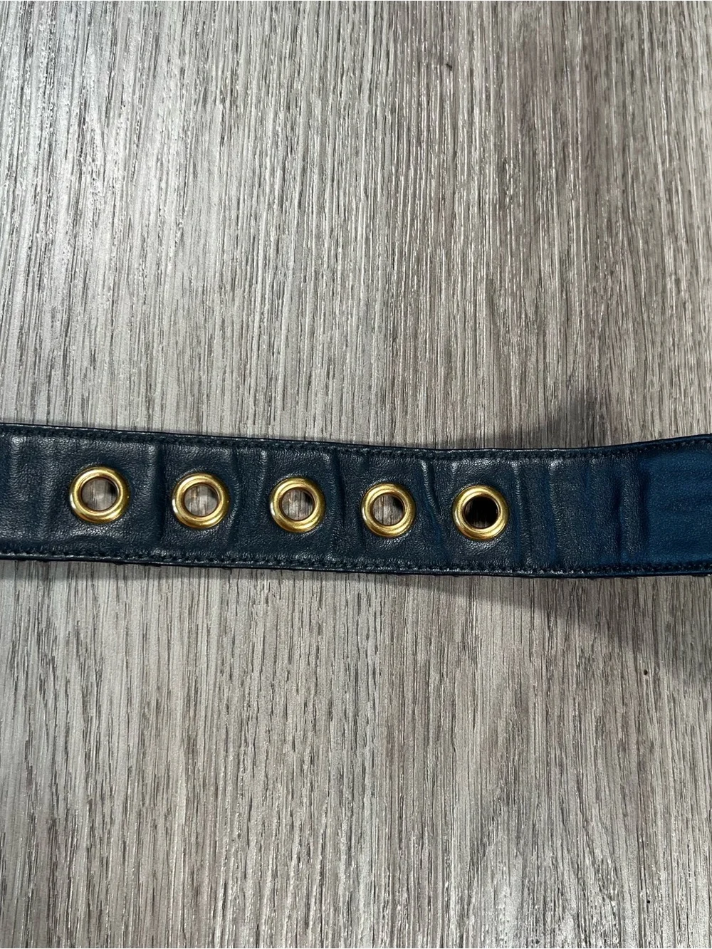 Dior Diorquake Size 85cm Navy Blue Oblique Canvas Gold Logo Buckle Belt Italy - Picture 5 of 13